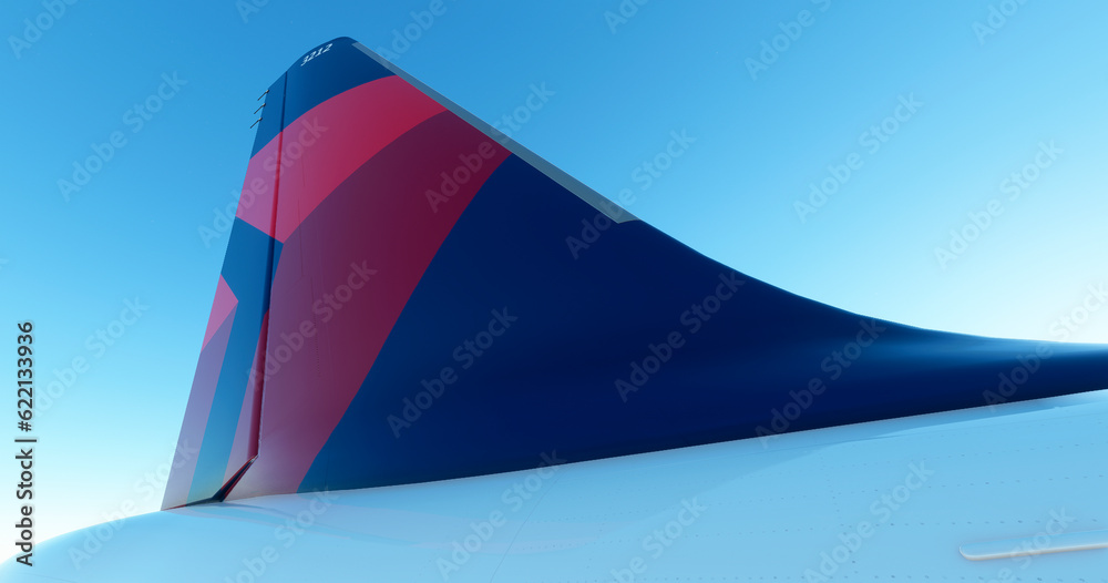 Amazing tail Delta Airlines. Atlanta. USA. 07.10.2023