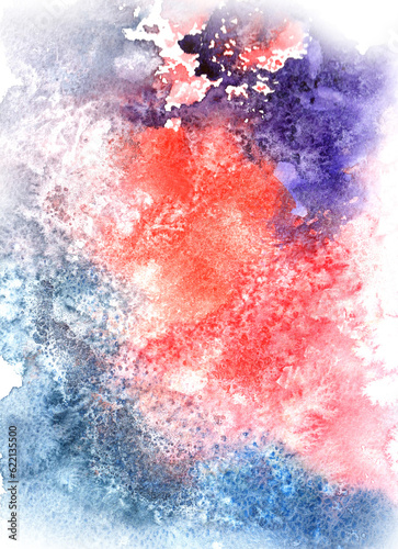 Bright watercolor abstract background with different shades of colors for design