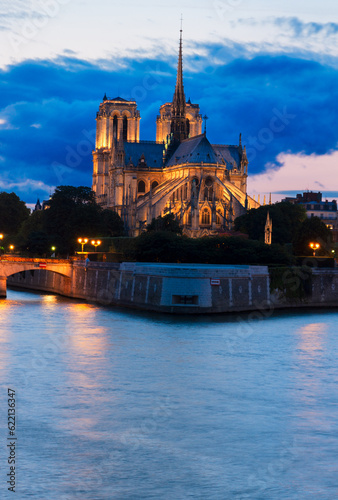Notre Dame cathedral at sunset, Paris, France © Designpics