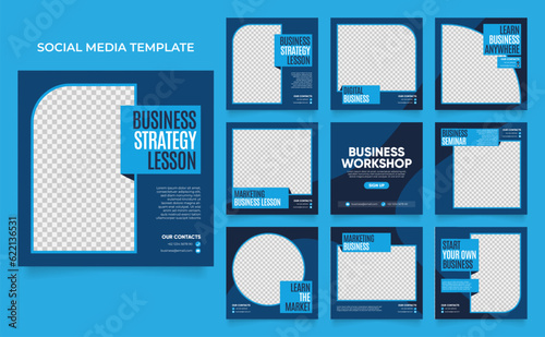 Social media template business agency for digital marketing and business sale promo. furniture or fashion advertising. promotional banner vector frame