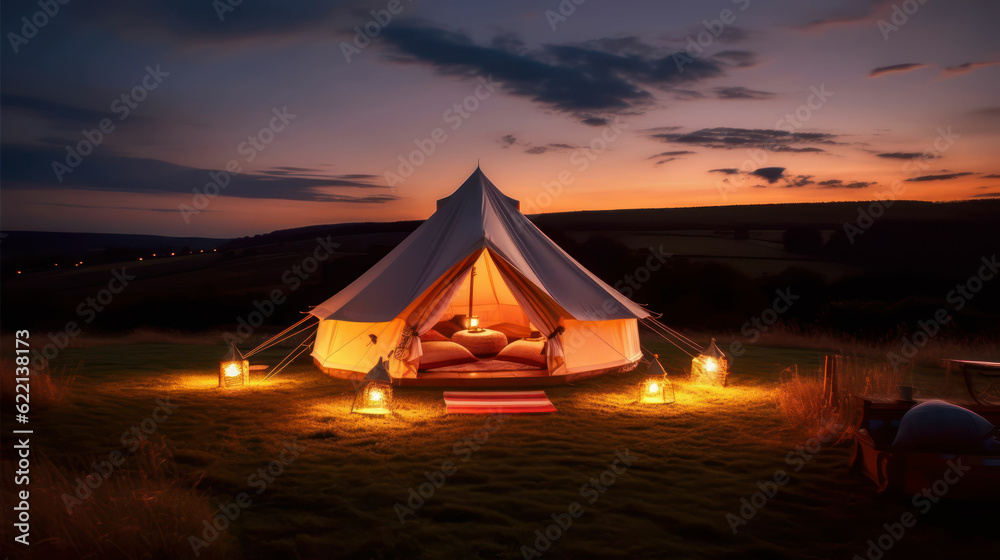 Luxury glamorous camping. 