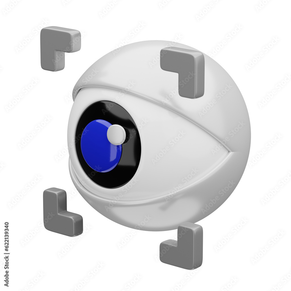AI Artificial Intellligence 3D Icon Machine Learning Neuralink Network Cyborg Robotic Data Filtering Assistant Desicion Support Eye Recognition AI Artificial Intellligence 3D Icon Machine Learning Neuralink Network Cyborg Robotic Data Filtering Assistant Desicion Support Eye Recognition