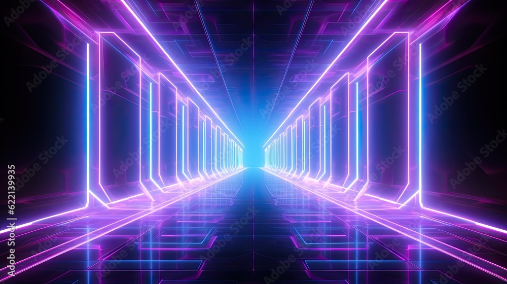 neon night, electro music video background scene, in the style of hyperspace noir