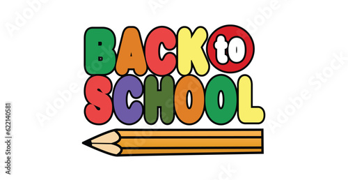 back to school colorful  with white background 