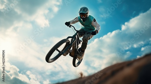 Foto bmx rider training generative ai