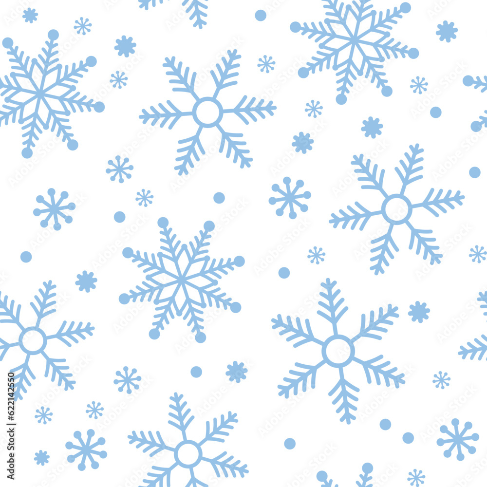 vector seamless christmas winter pattern with snowflakes vector seamless christmas winter pattern with snowflakes