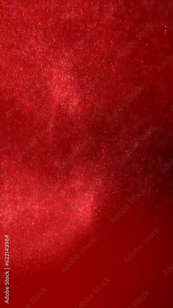 Abstract swarm of red liquid buoyancy star particles. Elegant festive cosmic lights 3D illustration background. Vertical magic holidays backdrop and twinkling fairy dust slow motion wallpaper. Abstract swarm of red liquid buoyancy star particles. Elegant festive cosmic lights 3D illustration background. Vertical magic holidays backdrop and twinkling fairy dust slow motion wallpaper.