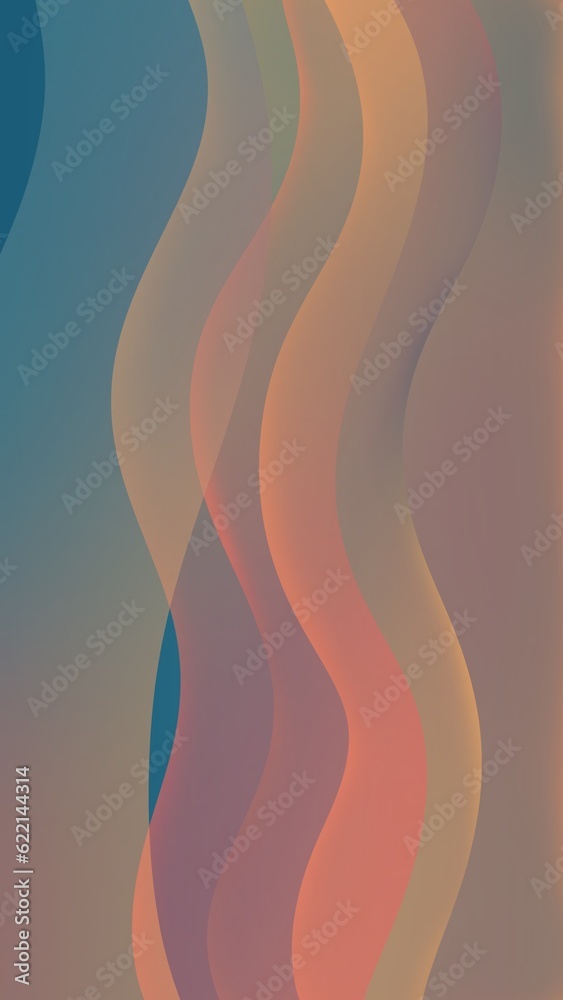 Abstract bubble neon background it glowing wavy line. 