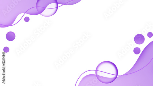 Abstract bubble neon background it glowing wavy line. purple wallpaper.