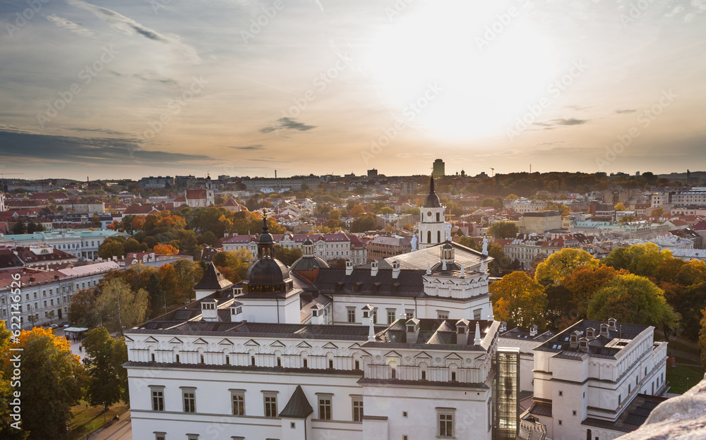 Palace of the grand dukes of Lithuania. View from Gediminas hill