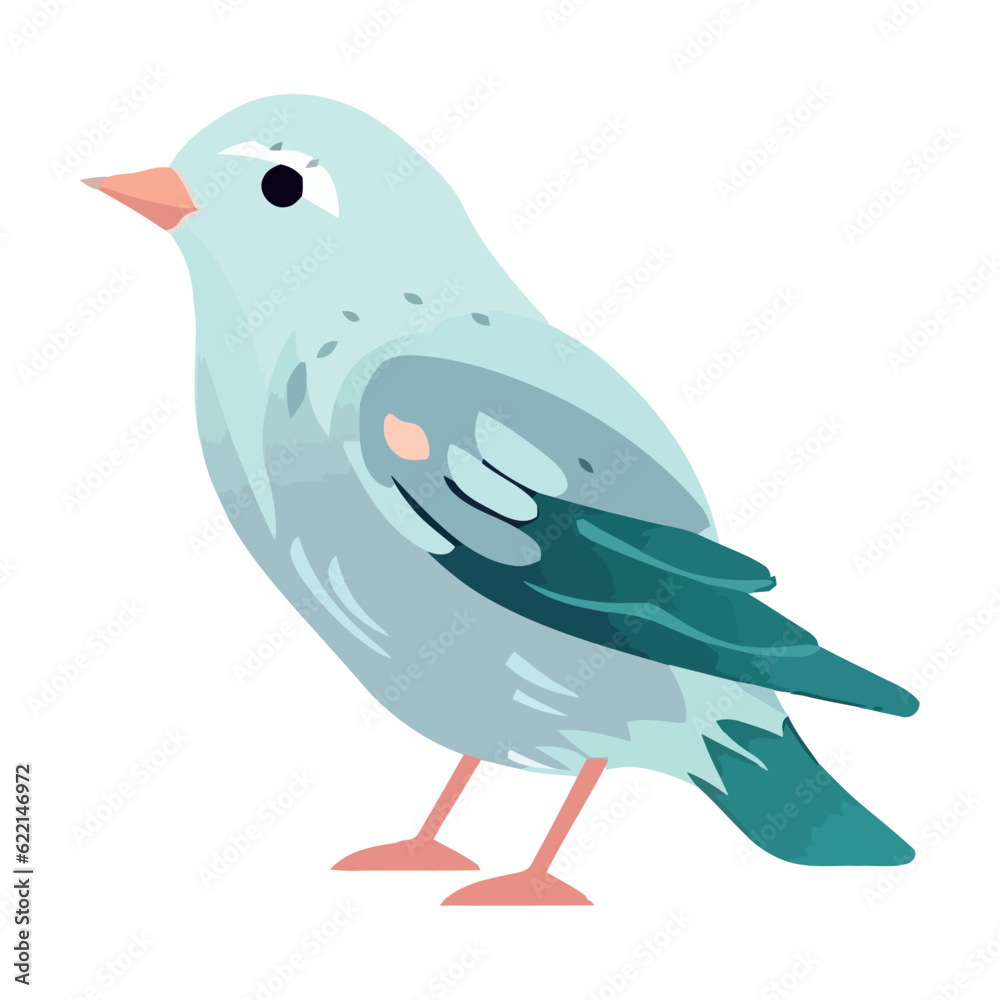 Cute finch with blue feathers Cute finch with blue feathers