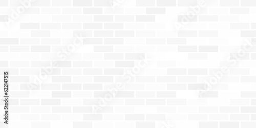 Abstract white brick wall texture for pattern background. White grunge brick wall background. White mosaic brick image.