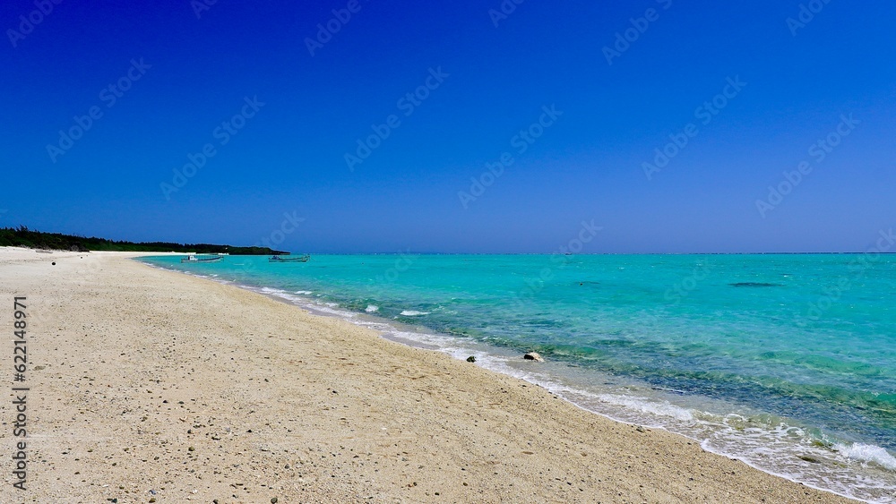 鹿児島県与論島の大金久海岸と百合が浜
