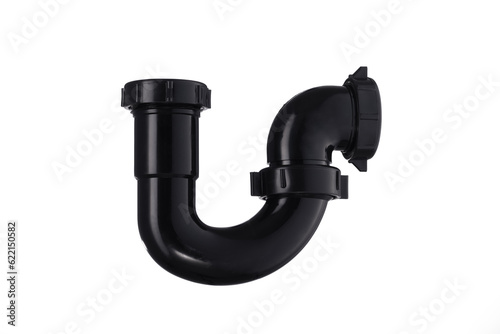 Cuadro en lienzo Plumbing S trap isolated on white background