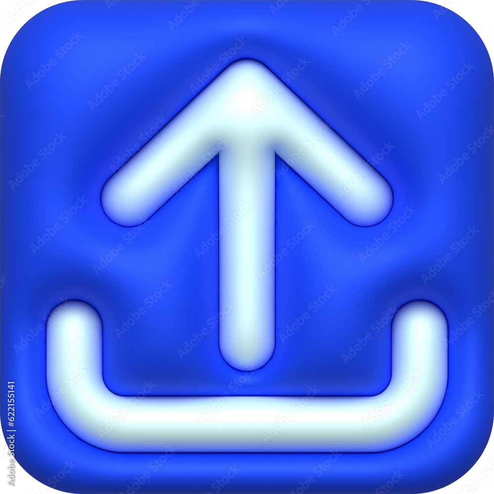 3d illustration icon data upload data loading symbol. 3d illustration icon data upload data loading symbol.