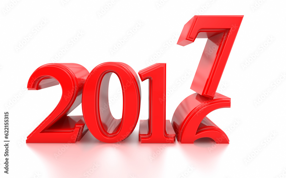 3d 2017. 2016-2017 change represents the new year 2017, three-dimensional rendering 3d 2017. 2016-2017 change represents the new year 2017, three-dimensional rendering