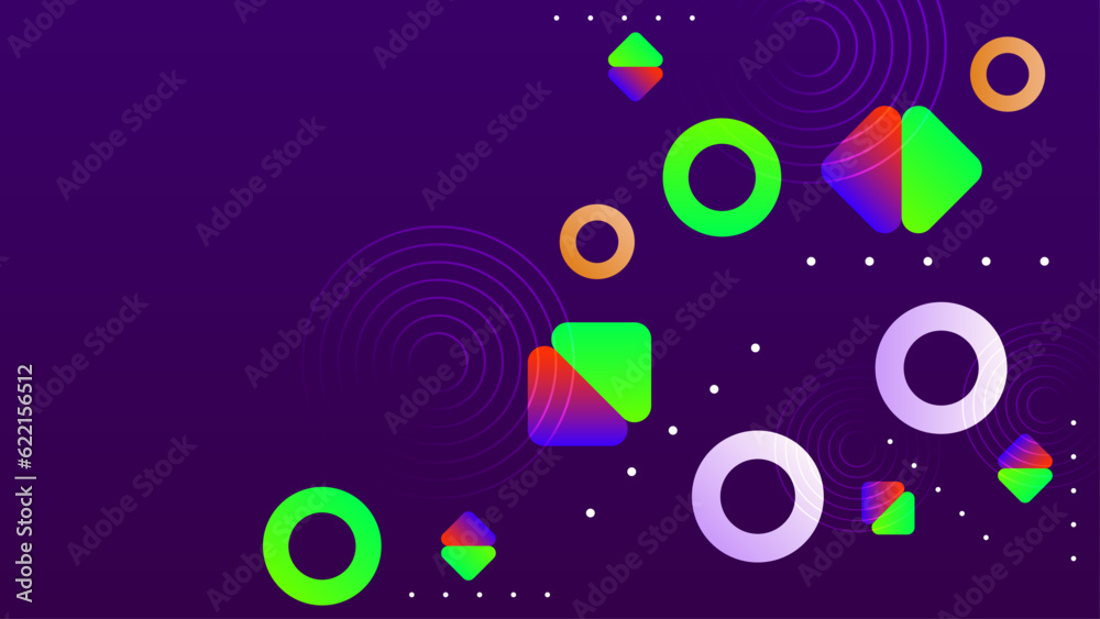 Obraz premium vector geometric shapes gradient background