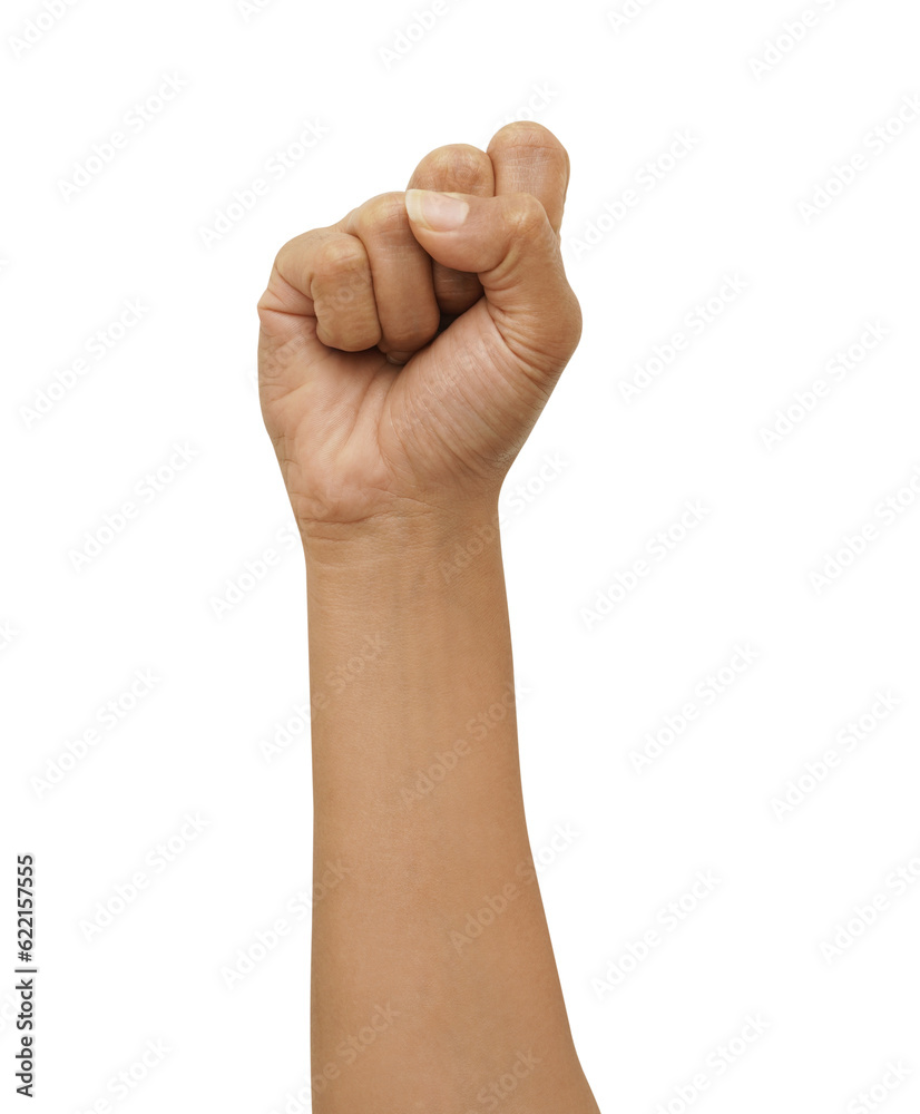 fist isolated on white background, female hand with the fingers closed together tightly for victory freedom and election fist isolated on white background, female hand with the fingers closed together tightly for victory freedom and election