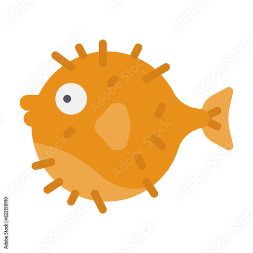 blowfish line icon