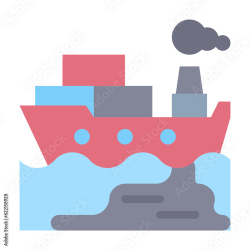 oil spill line icon