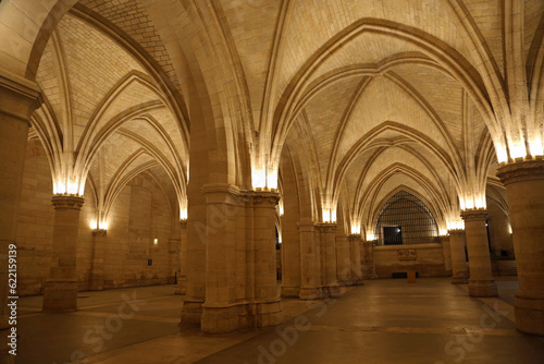 The main hall - La Conciergerie interior - Paris  France