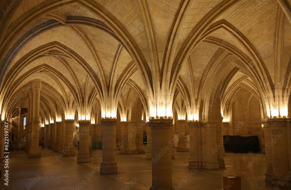 Inside the main hall - La Conciergerie interior - Paris, France
