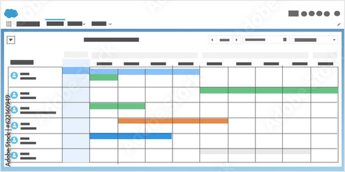 Gantt chart timeline strategy planning schedule agenda project task statistic duration progress