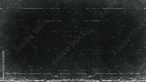 TV noise static effect, panoramic view, black and white background