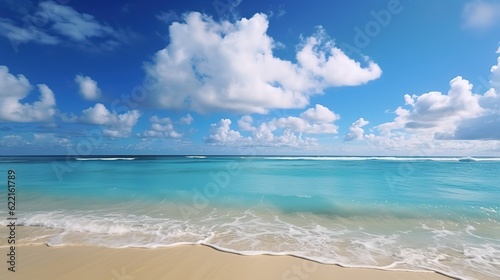 beach with sky and clouds Generative AI
