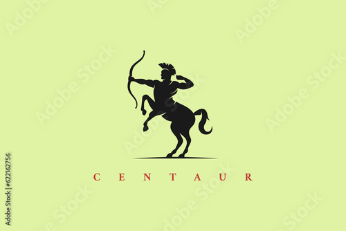 logo centaur horse spartan archer warrior trojan silhouette mythical creature photo