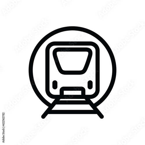 Metro subway station vector icon