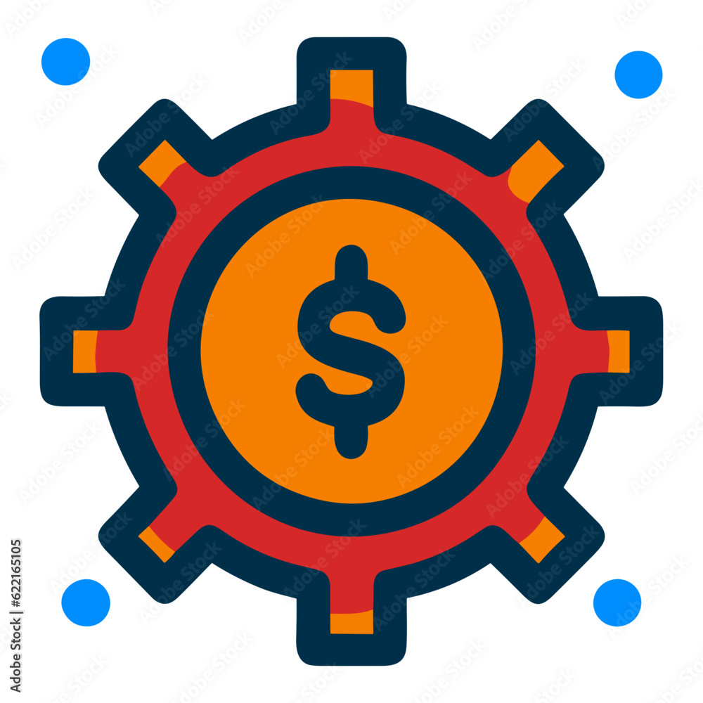 Money and Tech Objects, Vibrant Vector Illustration for Financial Technology Concepts