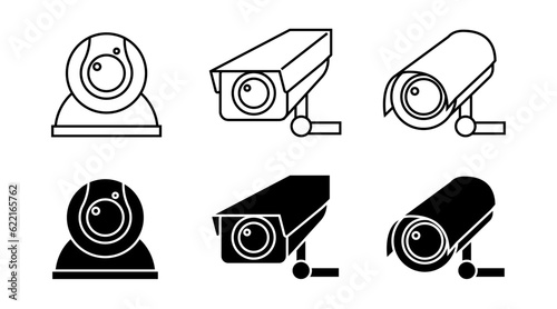 security camera cctv icon thick outline 