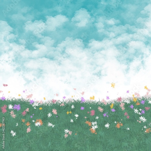 flowers and sky