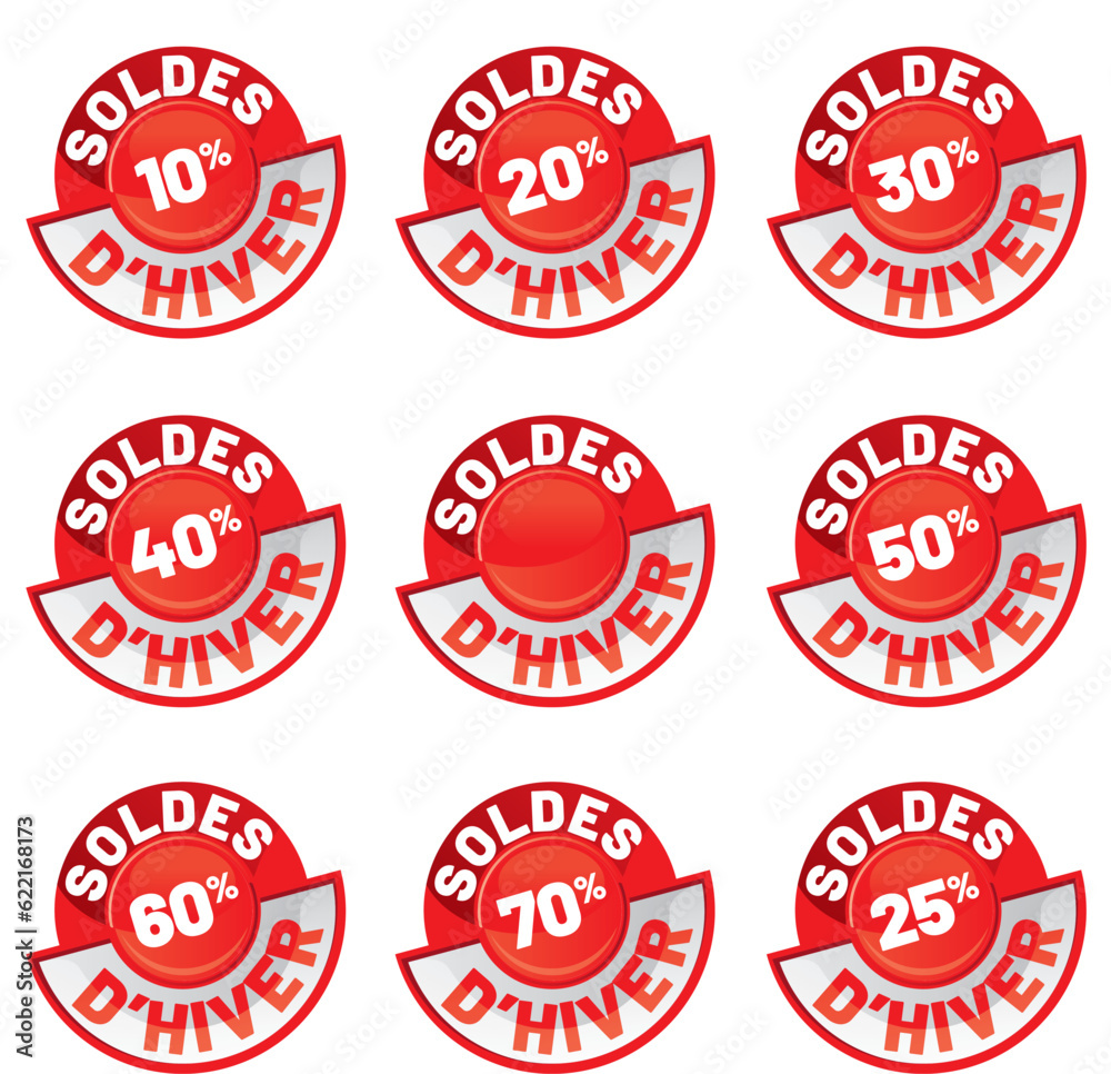 Obraz premium sticker soldes d'hiver