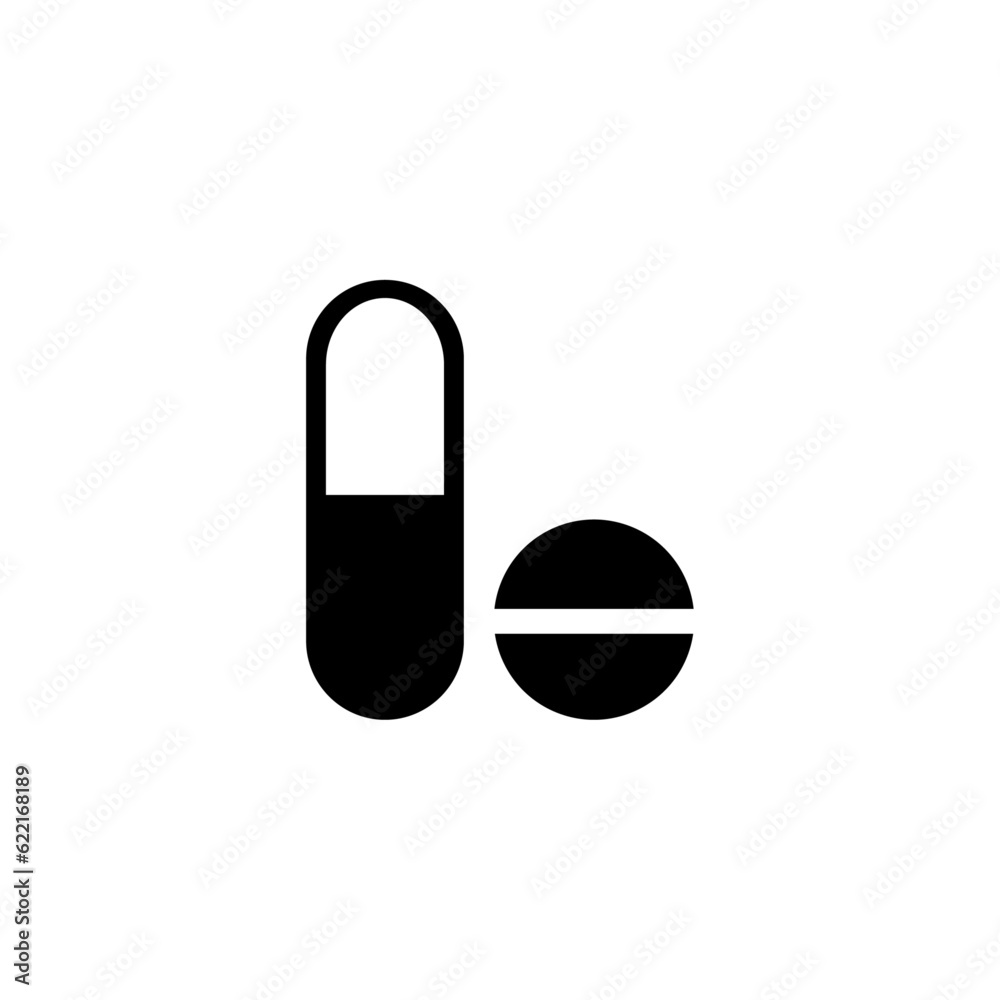 Capsule and pills tablet medicine vector icon Capsule and pills tablet medicine vector icon