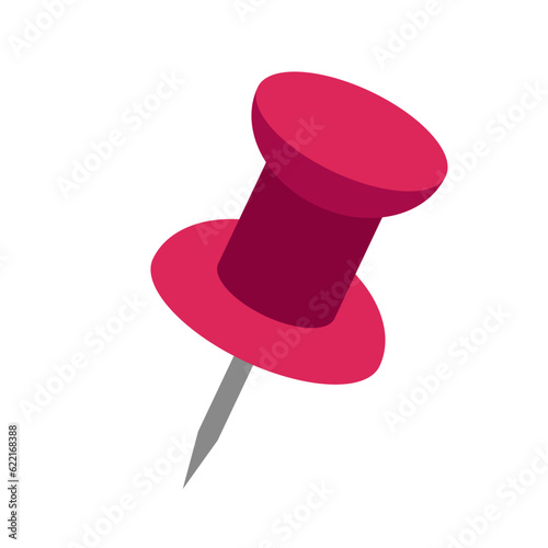drawing pin flat vector illustration logo icon clipart