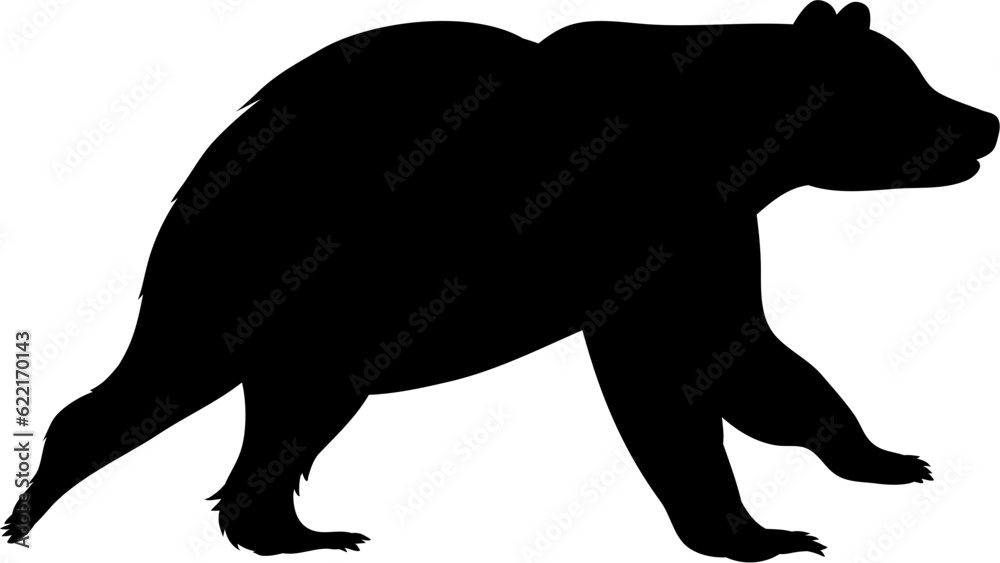 Forest Bear Silhouette Wildlife Vector
