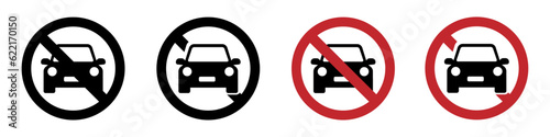 No parking vector signs