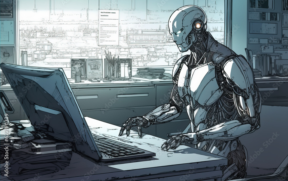 Artificial intelligence robots for operating computers,created with generative ai tecnology. Artificial intelligence robots for operating computers,created with generative ai tecnology.