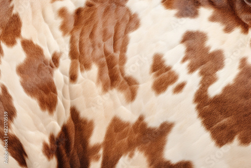 Real skin texture of cow seamless pattern. Farm animals. Illustration, Generative AI.