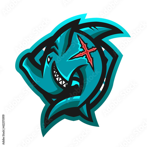 Esport logo character design with transparentn background