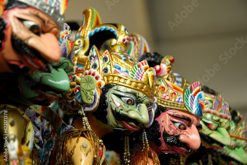 Wayang golek sundanese puppet show selective focus photo