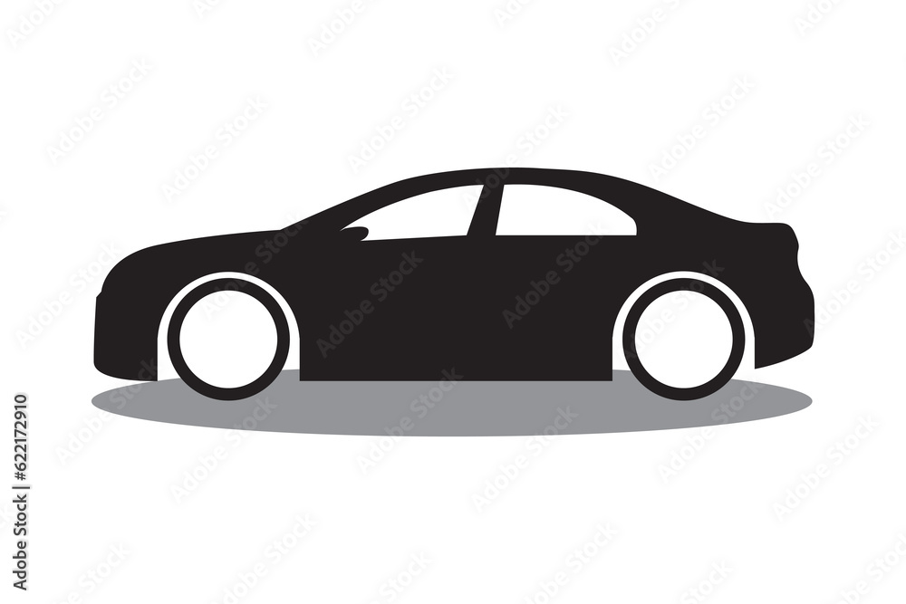 car icon vector logo template, Car flat line icon on white background.Trendy flat outline design illustration, used for topics like logo, travel, traffic, app, web. Vector EPS 10.