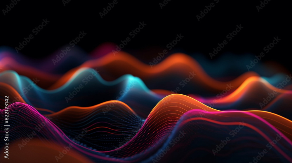 3d abstract modern background with flowing particles 3d abstract modern background with flowing particles
