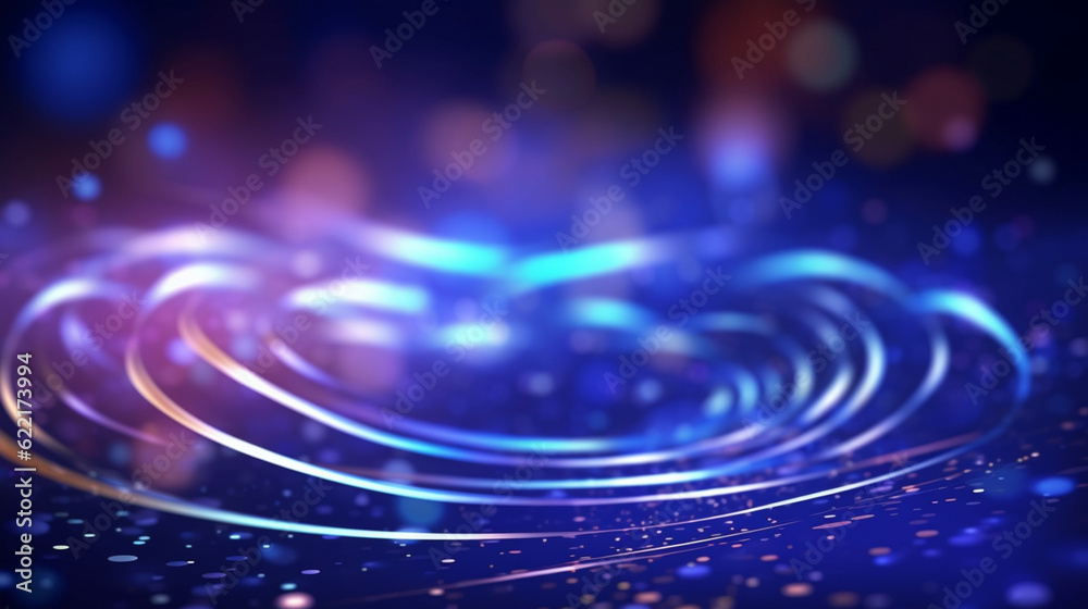 3d abstract with flowing lines and bokeh lights background 3d abstract with flowing lines and bokeh lights background