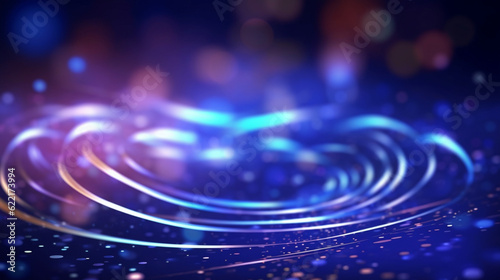 3d abstract with flowing lines and bokeh lights background © alisaaa