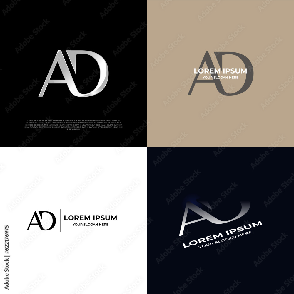 Vector Logo Initial AD Vector Logo Initial AD