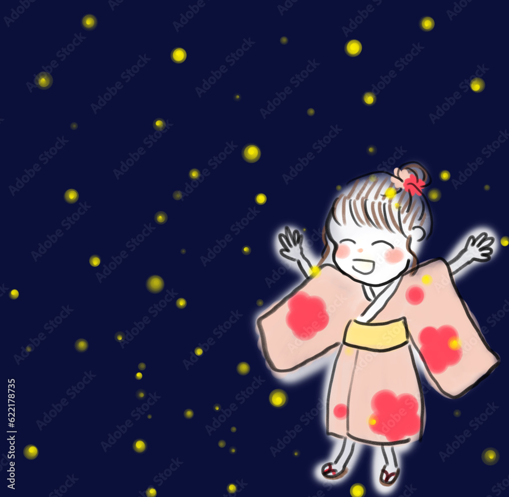 ホタルと女の子 ホタルと女の子