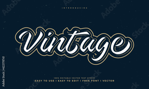 vintage retro editable text effect alphabet font typography typeface